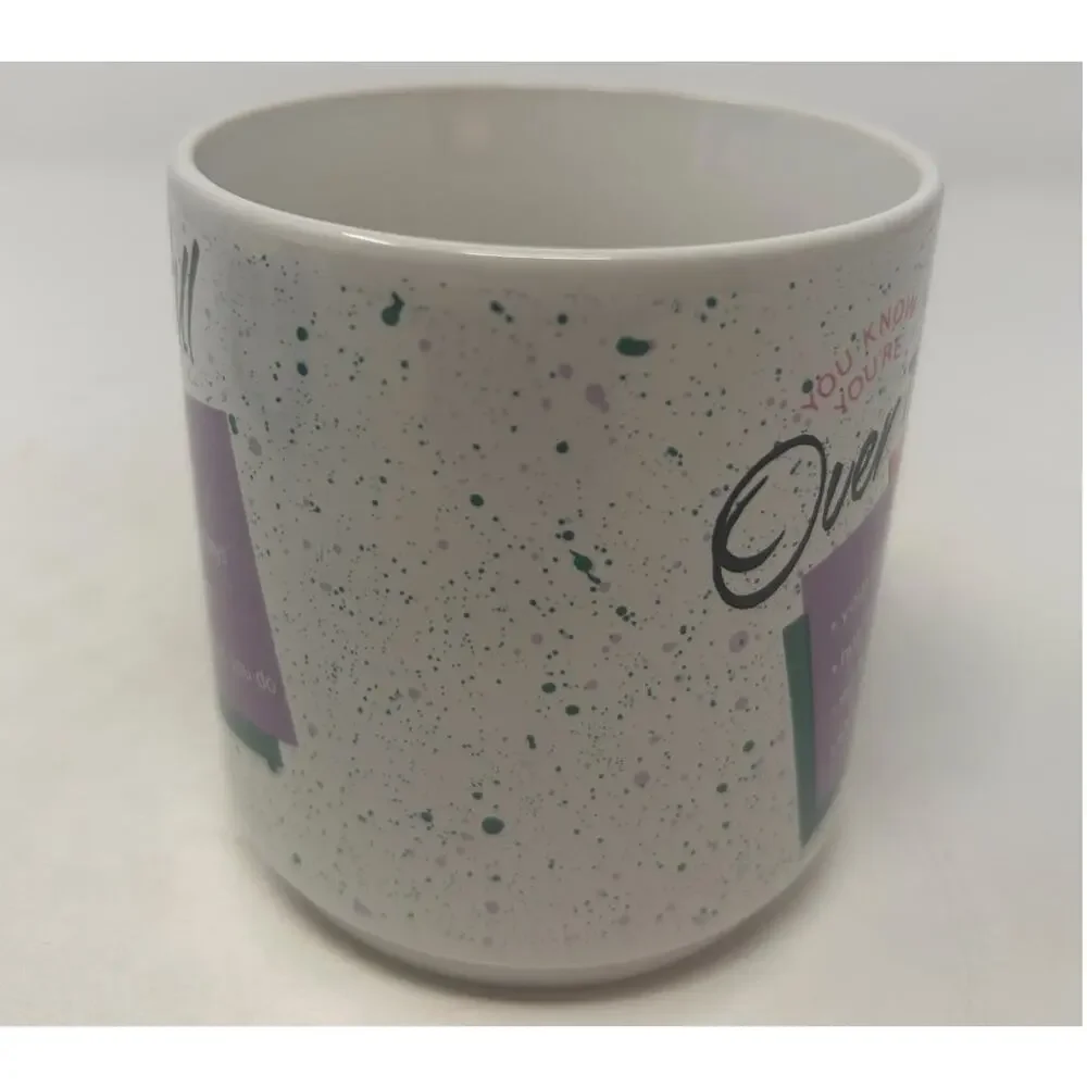 Mugs Carlton Cards White Purple 'Over The Hill' Mug 3 3/4